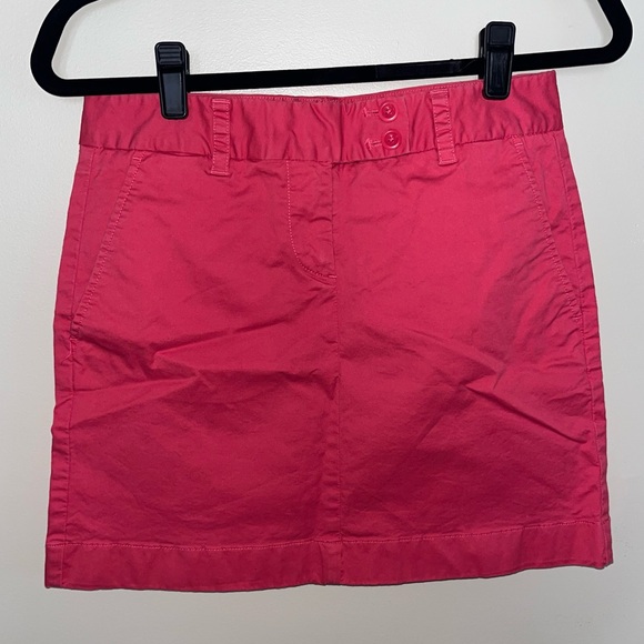VINEYARD VINES Coral Pink 2 Button Chino Mini Skirt Sz 2 - Picture 1 of 6